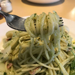 KENの厨房 - 新玉ネギとベーコンのバジルソース