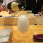 照寿司 - 本日も泡を1本