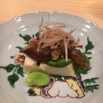 はらまさ - 白子豆腐・蛍烏賊　木の芽ソースで