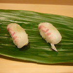 鯛（左が塩で、右が醤油で）