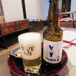 月と - 茶ビール800円(2018.2月中旬)