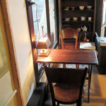 月と - カフェの一角(2018.2月中旬)