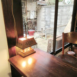 月と - カフェの一角(2018.2月中旬)