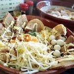 自家製麺 ラーメン ジライヤ - まぜそば（麺７００ｇ）太麺＋豚増し