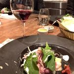 The Kitchen Salvatore Cuomo - 生ハムとパスタ(板状の最古のパスタ料理らしい(名前を忘れました))