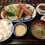 さぬき茶屋 - エビフライ定食＝１０５８円 税込