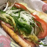 サブウェイ - BLT 野菜上限＋ピーマン、玉ねぎ盛れるだけ！