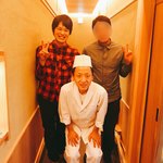 すし処 めくみ - 大将と撮ってもらった！多分すぐ消しますw