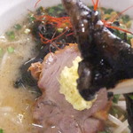 麺屋 彩未 - デスラーウィーク２０１８限定デスラーメン　９３０円（税込）黒い激辛ホルモン【２０１８年３月】