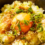 Delicious egg-cooked rice
