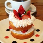 ご近所カフェ - いちごショートCake　コーヒーセット