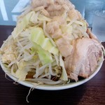 かじろうramen7 - ラーメン小、野菜、あぶらマシマシ、にんにくマシ。