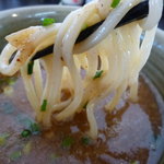 らー麺　つけ麺　二刀流　麺無双 - 濃厚なつけ汁が絡みます♪