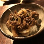 千翠 - ご飯の2杯目は、牛丼のように食べさせてくれました。