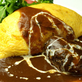 Western Cuisine restaurant famous for Hamburg & Omelette Rice = Hanomu♪