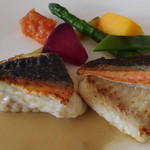 レストラン潮幸 - 鮮魚のポアレ、アンチョビソース