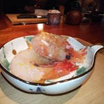 中島町倶楽部 - 北海道のボタン海老、酒盗和え