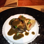 中島町倶楽部 - 朝倉の筍、鮑、肝ソース