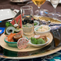 ホテルグランヴィア京都 - 2018.4 純米吟醸酒 玉乃光“祝”ゼリーと丹波黒豆 湯葉豆富茶巾 四季の前菜八点盛