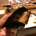 鮓 きずな - 明石 焼き穴子 宮城一番海苔と