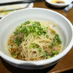 豊栄 - 金目鯛蒸し物のスープには最後麺を入れて