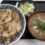 吉野家 - 新味豚丼 特盛 650円  お新香・味噌汁セット 130円
      とん汁変更 130円