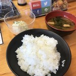 焼そば専門店 突貫亭 - セットのご飯とみそ汁ポテサラ！