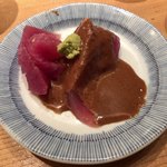 日本橋海鮮丼 つじ半 - 2018.4.1  このゴマ風味の刺身が最高