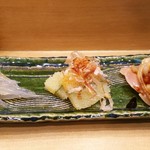 築地寿司清 - 白魚、子持ち昆布、煮蛤