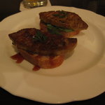 オステリア ヴァンヴィーノ - フォアグラのブルスケッタ、980円