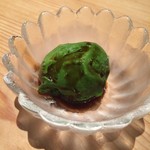 鮨 西むら - 抹茶のアイス 30年熟成したみりんで