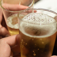 鳥茂 - 麦酒で乾杯♪