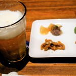 銀座バードランド - 生ビールと前菜