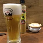 1ポンドのステーキハンバーグ タケル - ドリンク写真:サービスチラシでゲットなビール