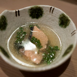 うを徳 - 2018.4 花山椒鍋2杯目（大目マス、ワカメ）