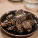 うを徳 - 2018.4 大間大目マス（時鮭）4.9kgと星鰈の肝や胃袋のソテー