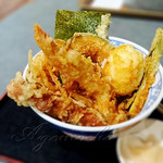 揚げ天まる - 天丼+半熟玉子