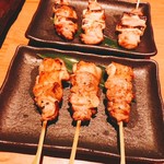 比内地鶏とねぎま（塩）