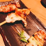 焼き鳥 鳥抱月 - セセリ塩と手羽先とねぎまタレ