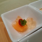 飄香 - パパイヤと桃の木のジュレ杏露酒コンポート