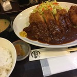 とんかつ ひろ喜 - 特選ロースとんかつ＆クリームコロッケ定食（￥1100）