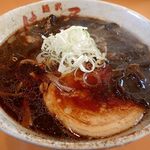 麺武 はちまき屋 - 正油(薄め油少なめ)+キクラゲ多め；"少なめ"はフワリと湯気が立ちます(^^) @2018/04/29