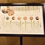 たわし - 入口にあるお品書き
