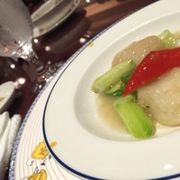 萬珍樓 本店 - 白身魚とアスパラの香り炒め