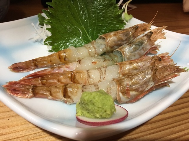 モサエビのお刺身と地酒を頂きながら 楽しいひととき By 竜海 酒楽 シュラク 鳥取 居酒屋 食べログ