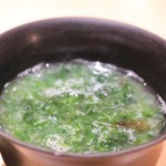 伊藤家のつぼ - miso soup with green laver　青のりの味噌汁