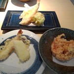 てんぷら元 - 天ぷら2盛&かき揚げ