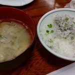 福よし - ご飯　味噌汁