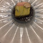 ルメルシマン オカモト - ポロ葱のテリーヌ 地鶏レバームースとトリュフのヴィネグレット