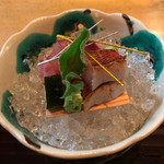 いっ木 - 金目鯛の焼霜に鰤の造り